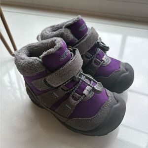 Keen Kids Purple and Gray Boots